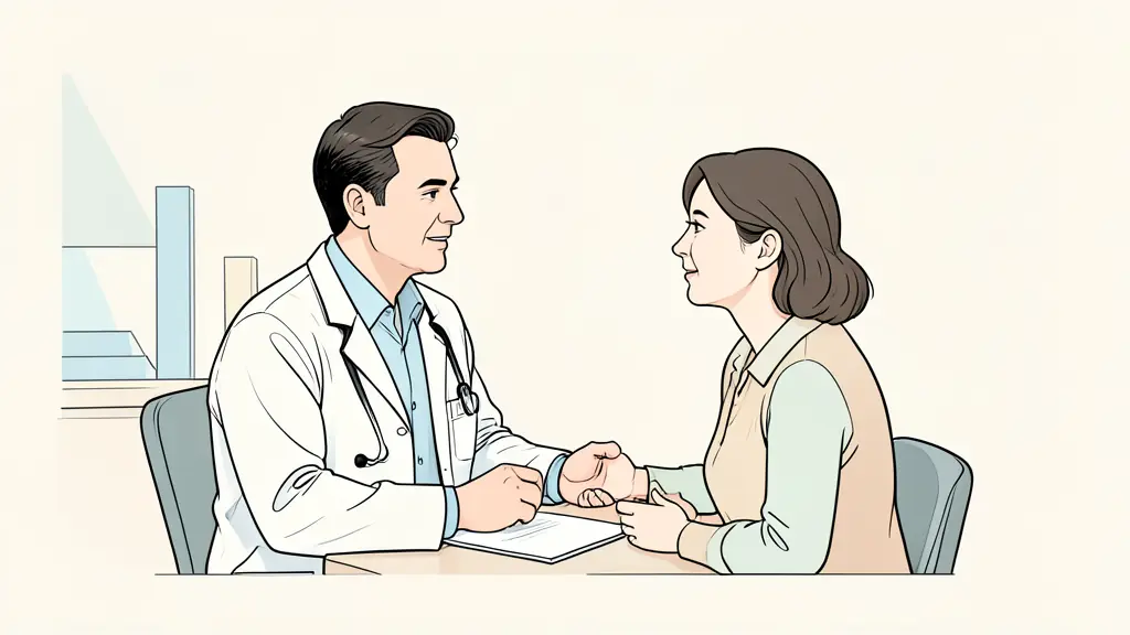 Un médecin discutant avec empathie d'un patient adulte dans un cabinet médical pour un diagnostic du TDAH