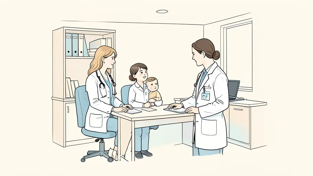 Un enfant et ses parents en consultation avec un pédiatre pour un diagnostic du TDAH