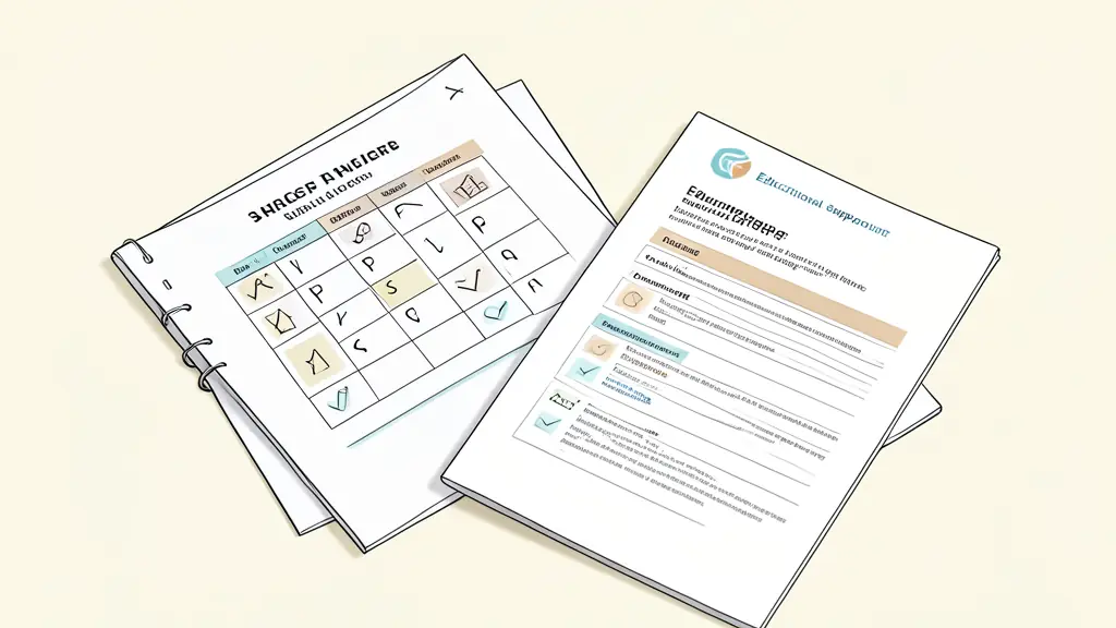 Bureau d'élève avec une checklist visuelle structurée et un plan de soutien pédagogique spécialisé